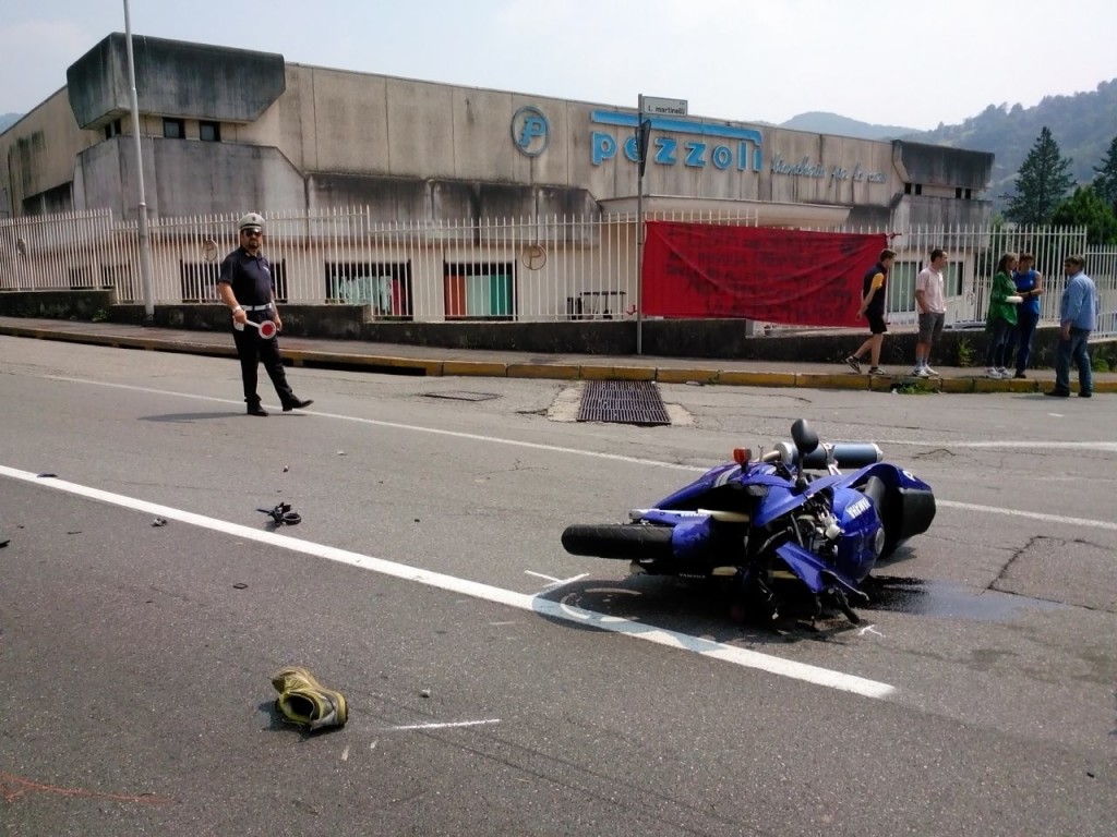 Il grave incidente stradale a Gandino.