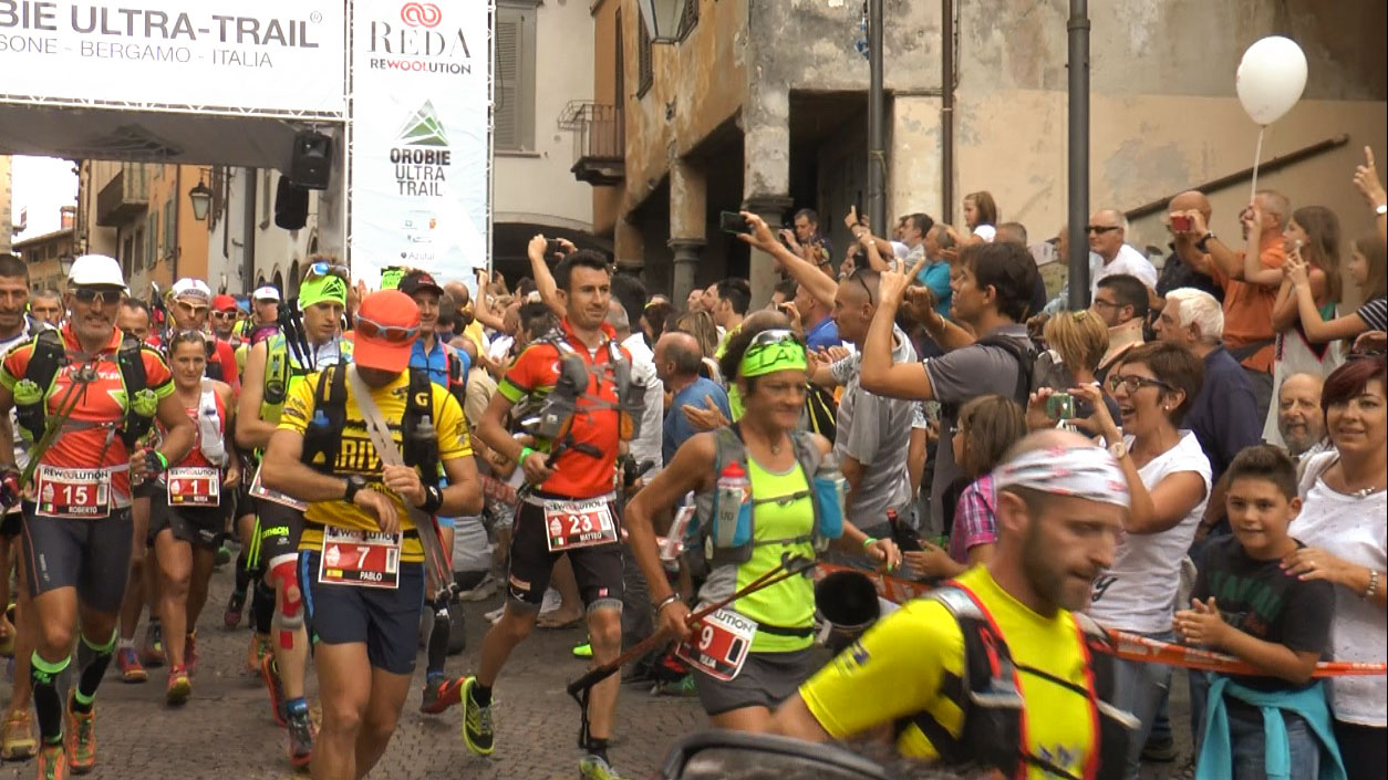 Orobie Ultra Trail la partenza da Clusone