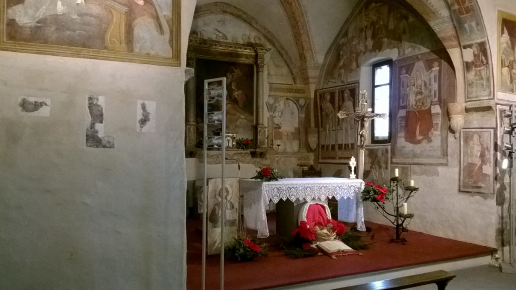 Gli assaggi dell'affresco ancora da scoprire