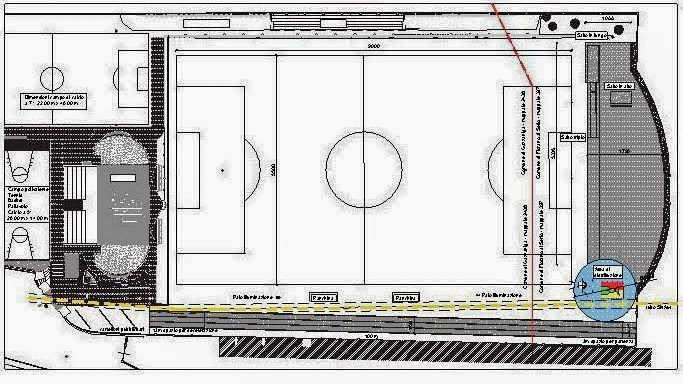 Il progetto della pista d'atletica