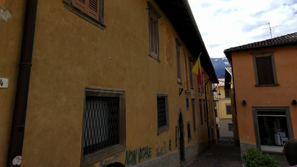 Clusone, Palazzo Marinoni Barca, ingresso sala Legrenzi