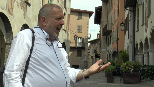 Michele Leidi in piazza Orologio