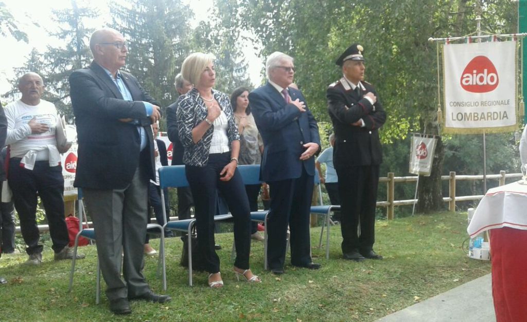 Il nuovo presidente regionale Aido, il presidente nazionale Petrin e Leonida Pozzi