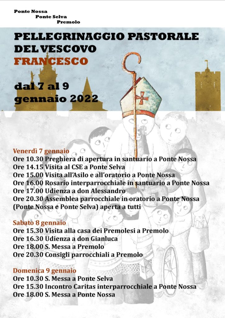 Programma pellegrinaggio pastorale monsignor Francesco Beschi (Ponte Nossa, Ponte Selva e Premolo)